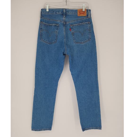 Levi's Distressed Button Fly Blue Jeans Men’s Size 30x30 - Picture 2 of 9